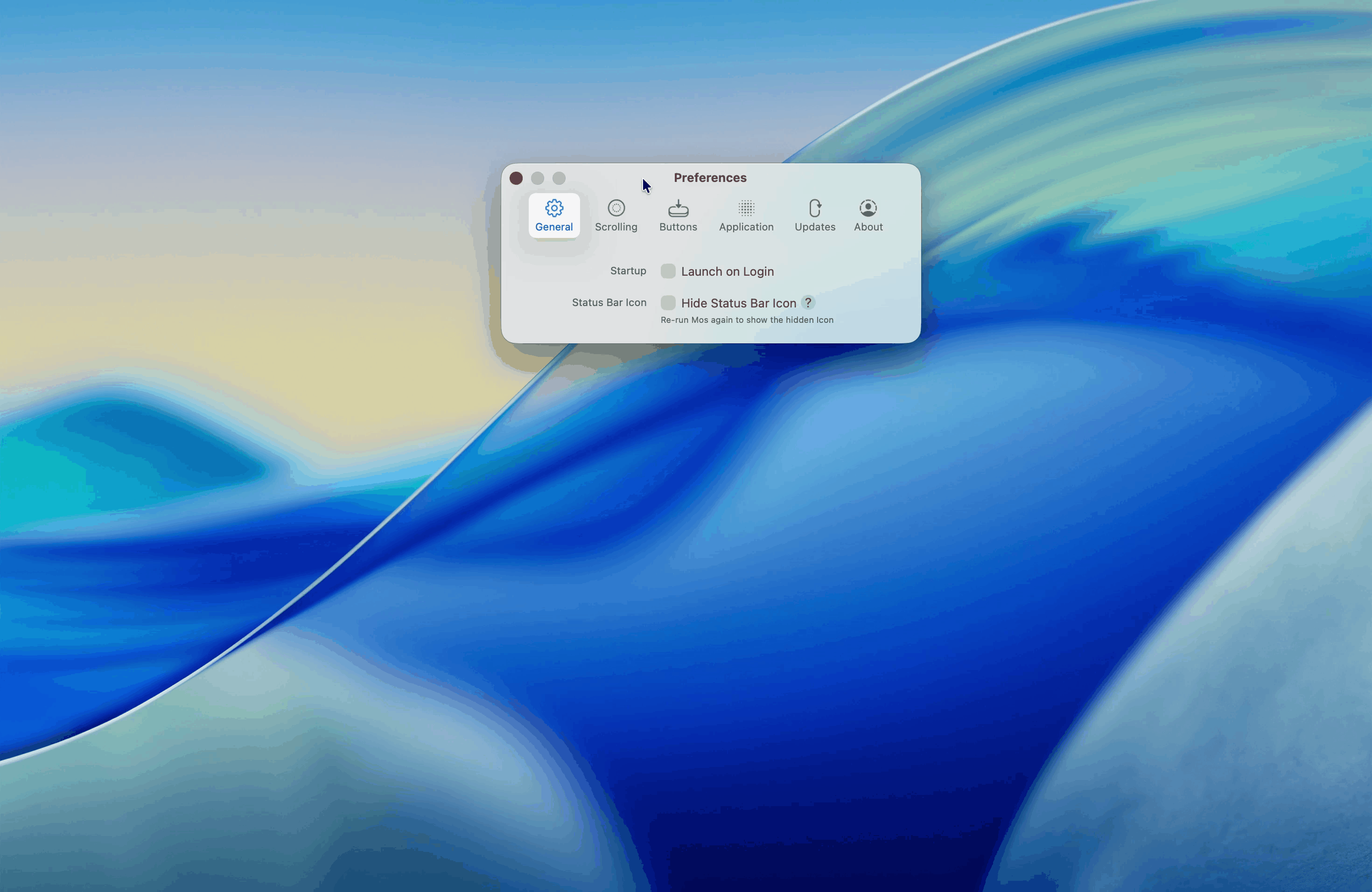 Screen recording showing MOS settings for separate scrolling direction controls on macOS.