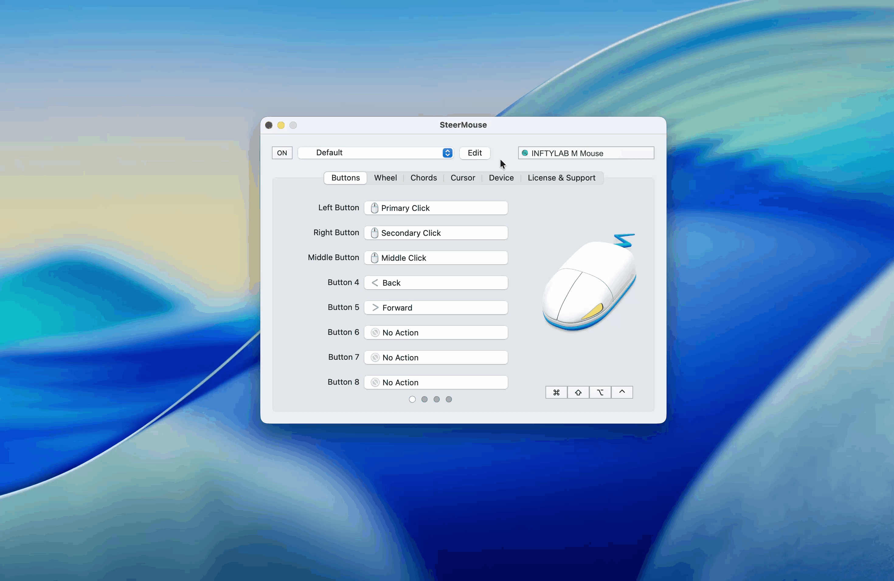 Screen recording showing how third-party software can provide advanced mouse settings on macOS, including button customization and cursor behavior controls.