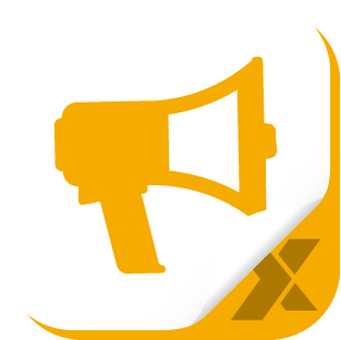 BenQ X-Sign Broadcast announcement system icon