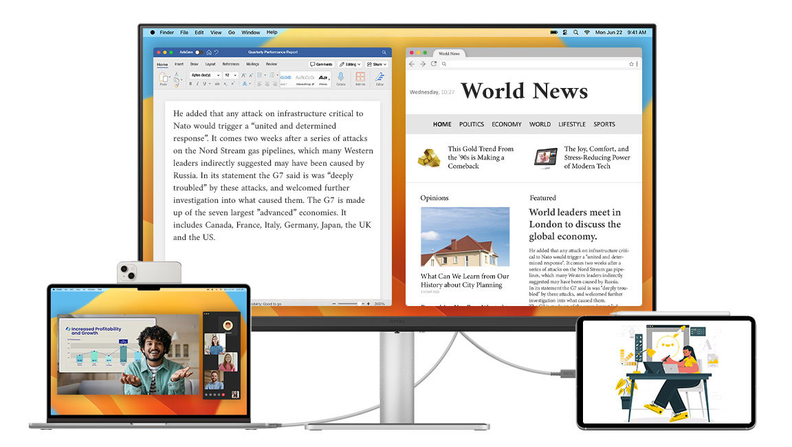 Maximize the productivity with Apple Continuity and MA monitors