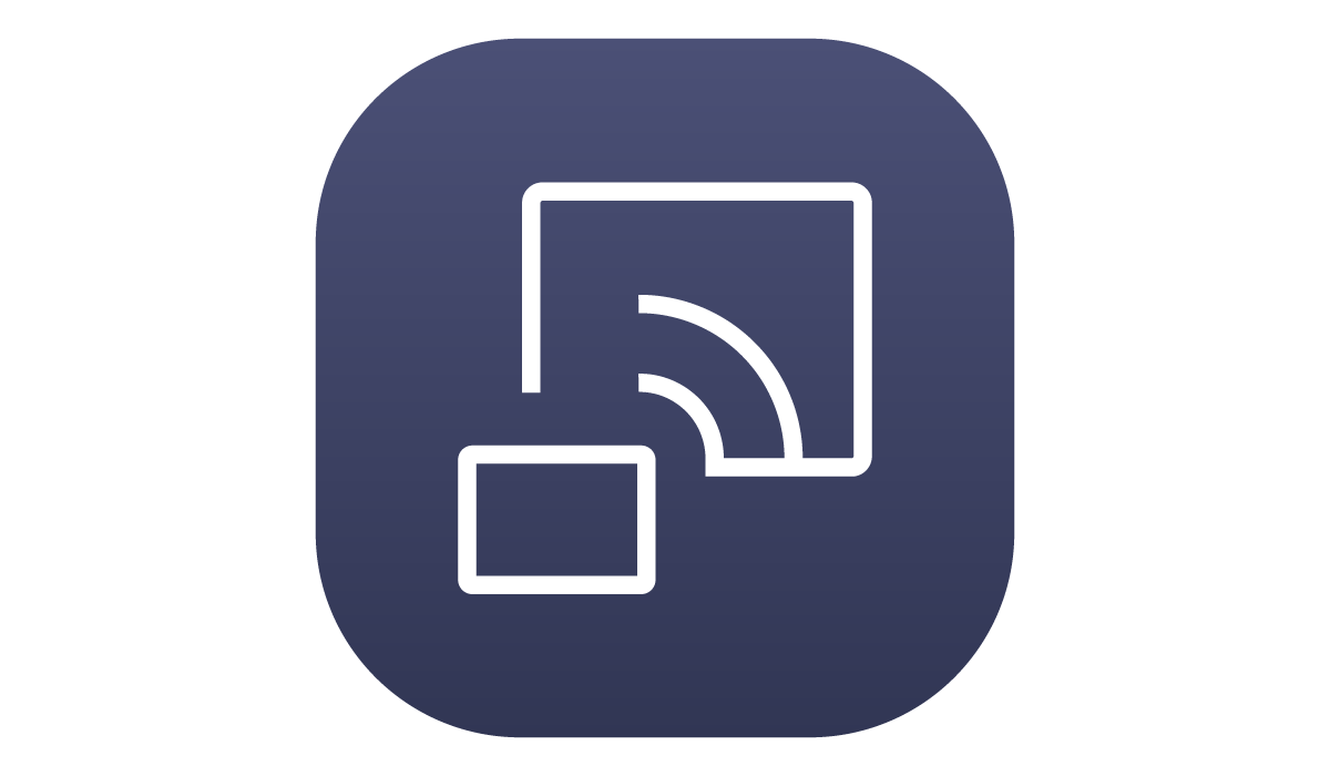 A dark blue screen-casting icon positioned above the "InstaShare 2" heading, showcasing driver-free wireless connectivity on a BenQ business projector for seamless workplace solutions.