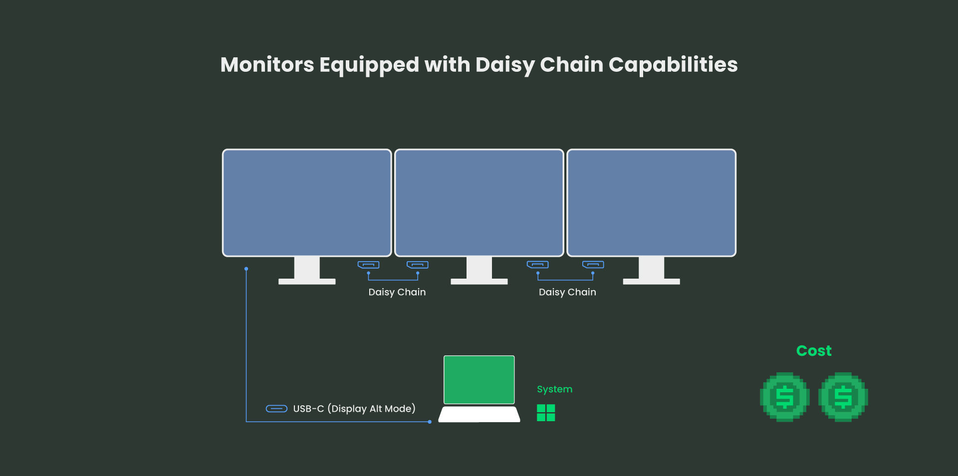 Monitors Equipped with Daisy Chain Capabilities