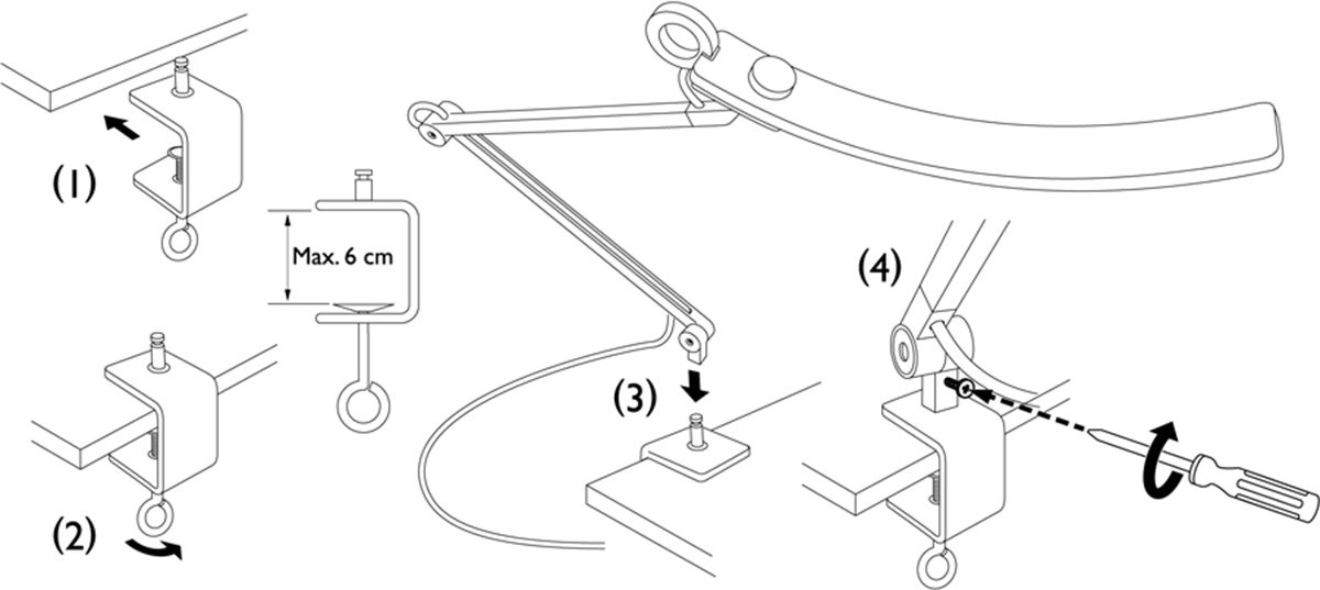 wit desk clamp installation instructions