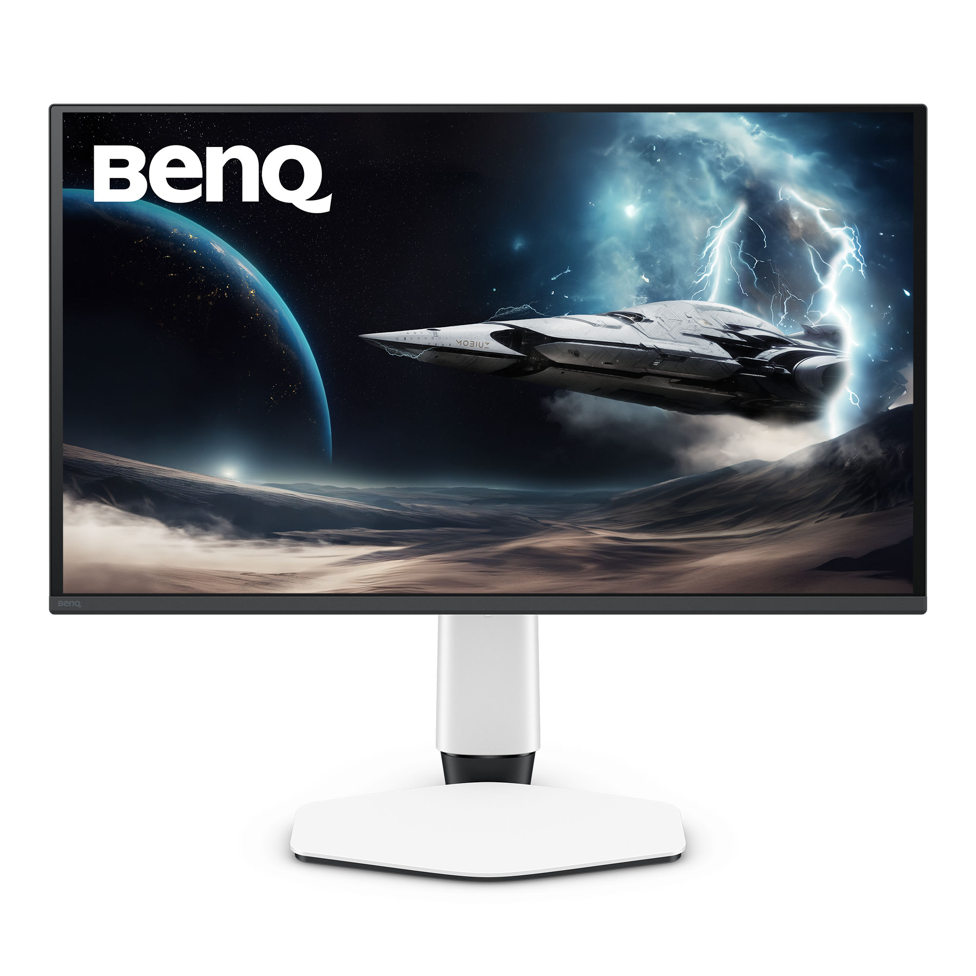 BenQ 27インチ4k モニター 本体 (二枚＋モニターアーム) 04-ex271qmz-front-stand