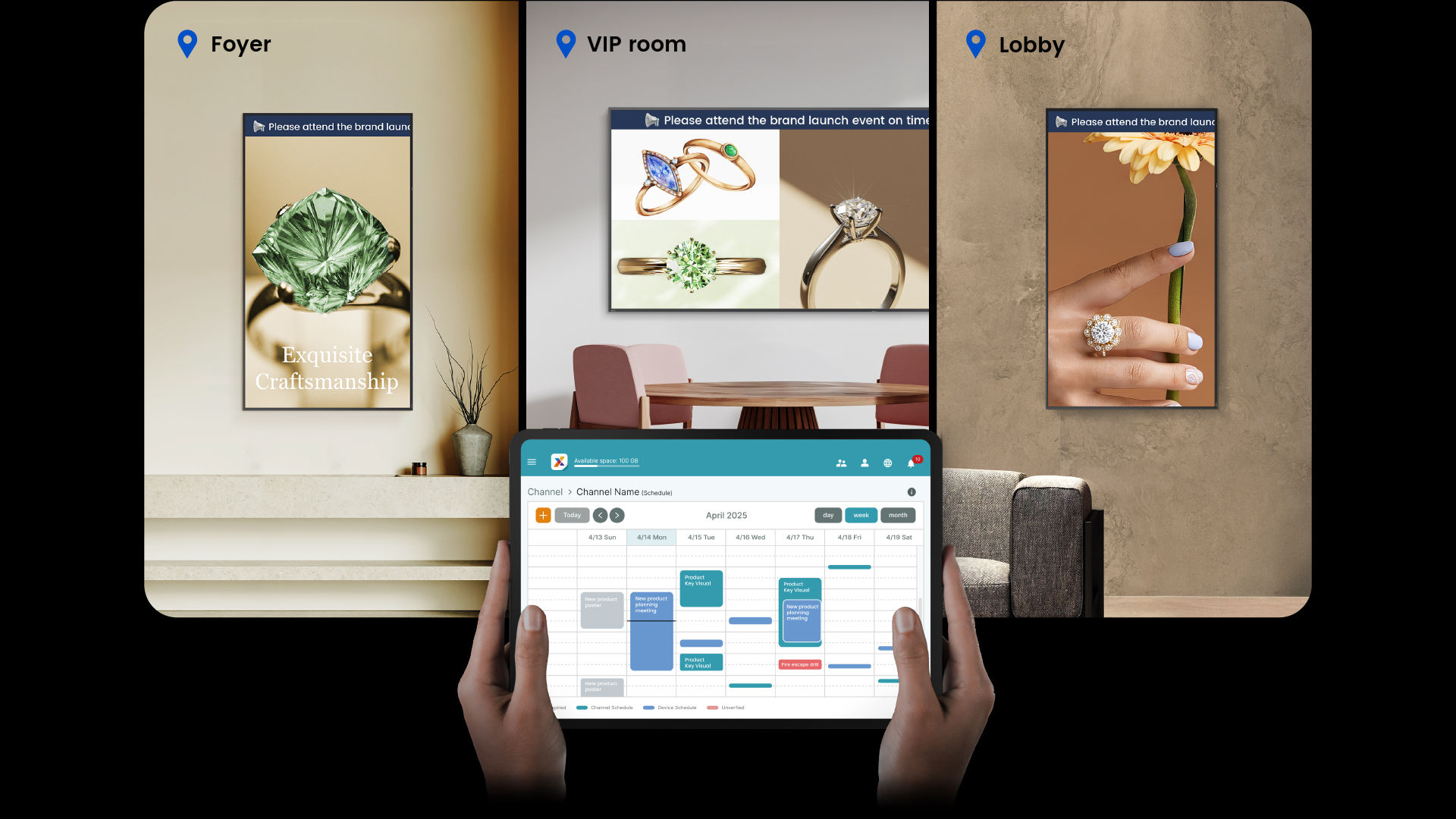 Leverage X-Sign's advanced features to create, manage, and display content for all your ST04 displays in real time.