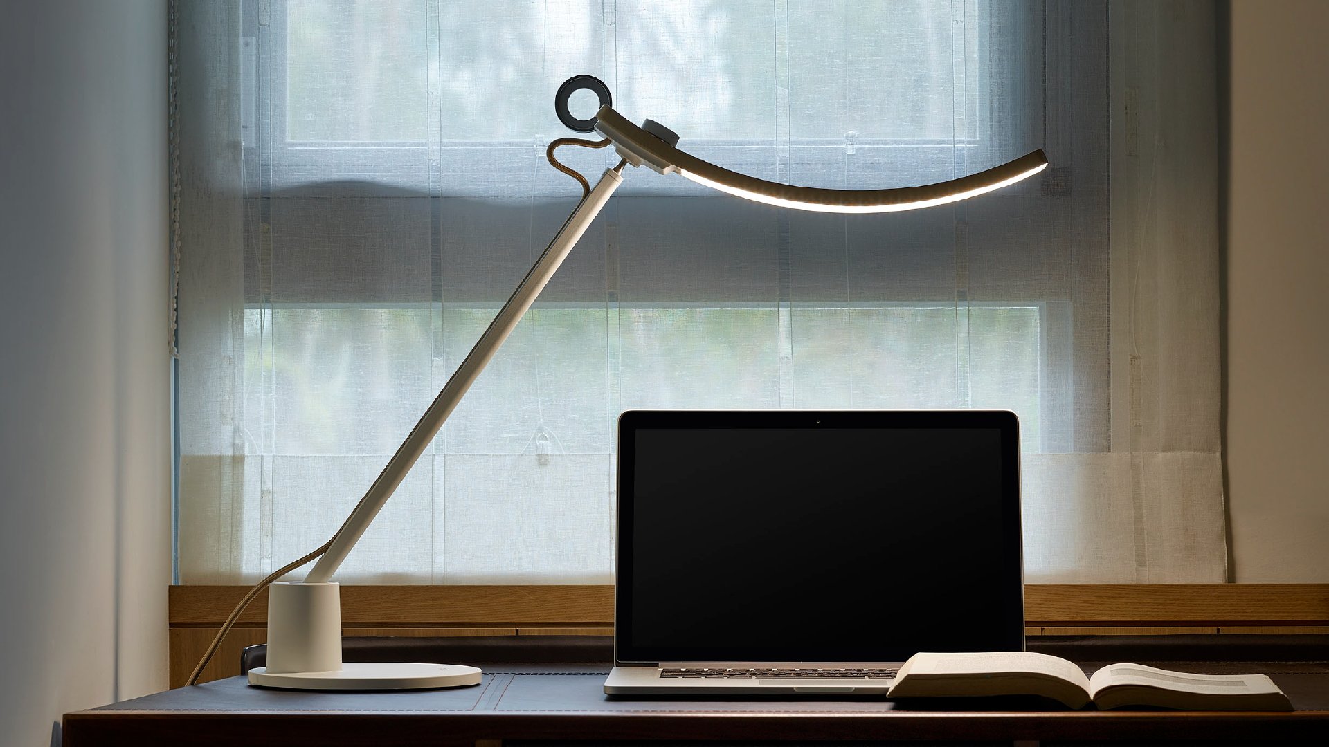 Adequate lighting provides the perfect amount of light for any laptop workstation.