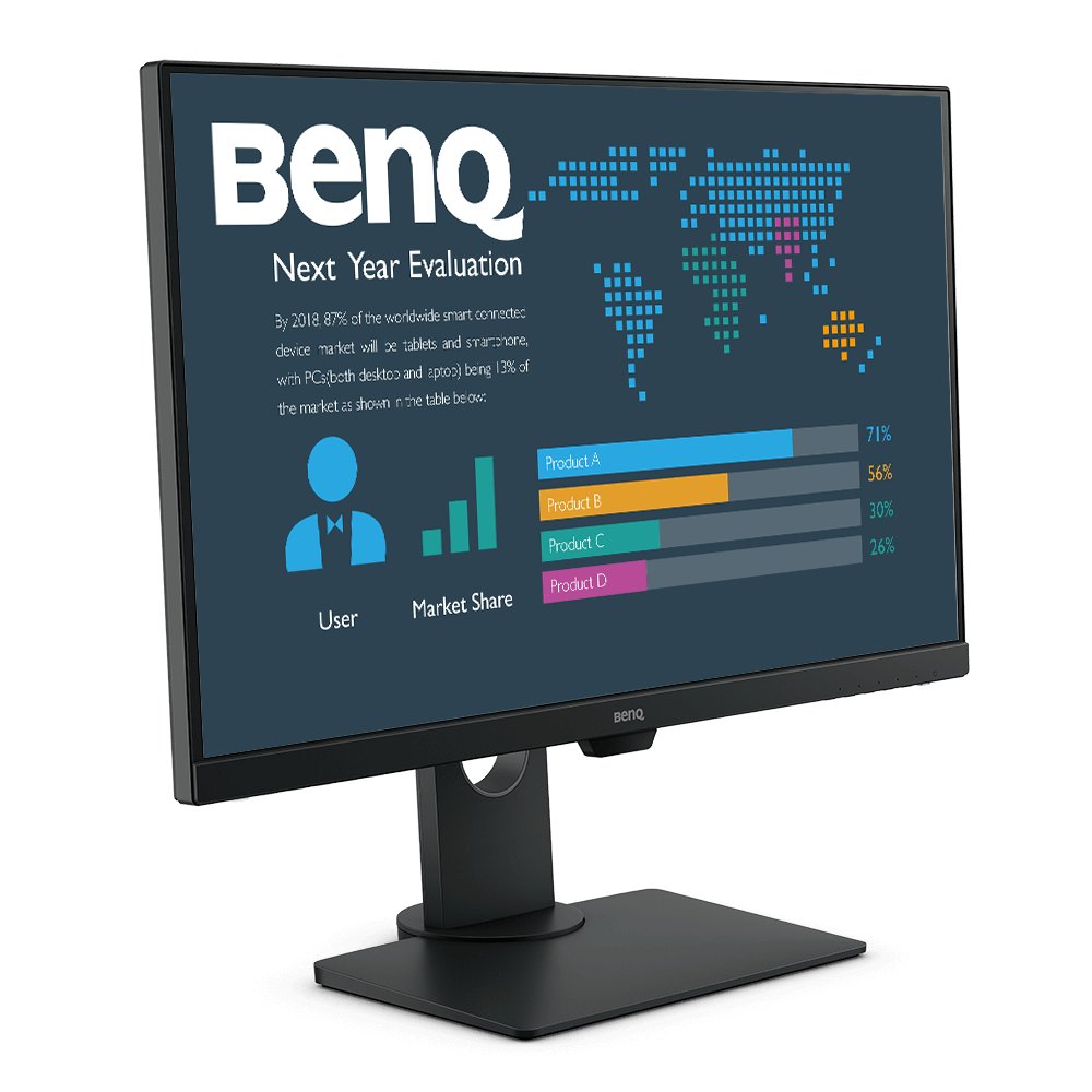 BenQ BL2780T is a 27" FHD (1920x1080) frameless monitor designed with BenQ's Eye-Care™ Technology to bring visual comfort during extended viewing periods.