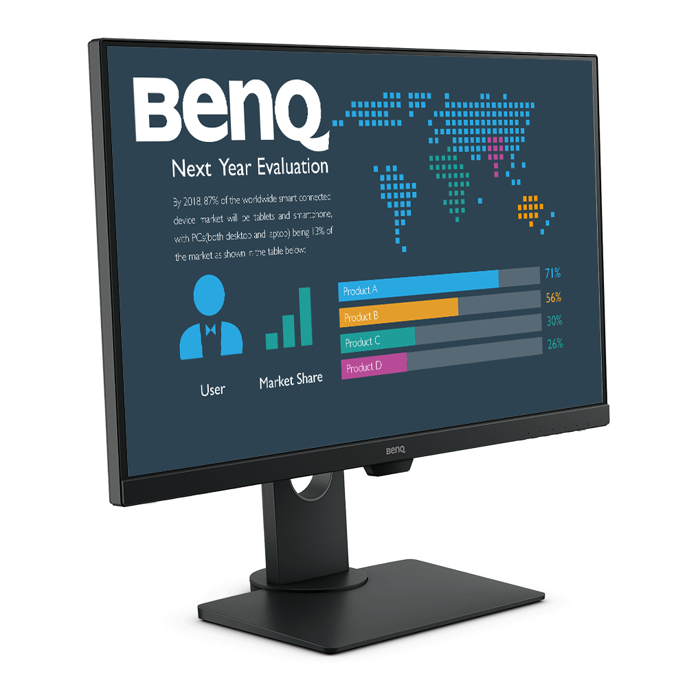 BenQ BL2780T is a 27" FHD (1920x1080) frameless monitor designed with BenQ's Eye-Care™ Technology to bring visual comfort during extended viewing periods.