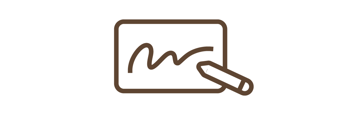 A bronze icon of a pen writing on a rectangular surface positioned above the "Turn Any Wall Interactive" heading, illustrating the PointWrite module on a BenQ smart business projector for engaging workplace solutions.
