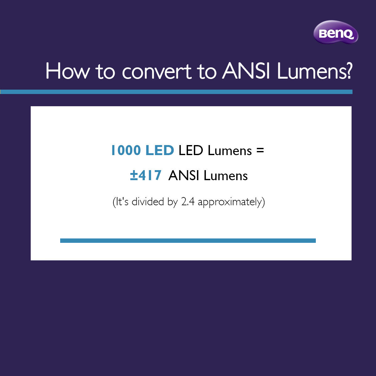 how to convert to ansi lumens