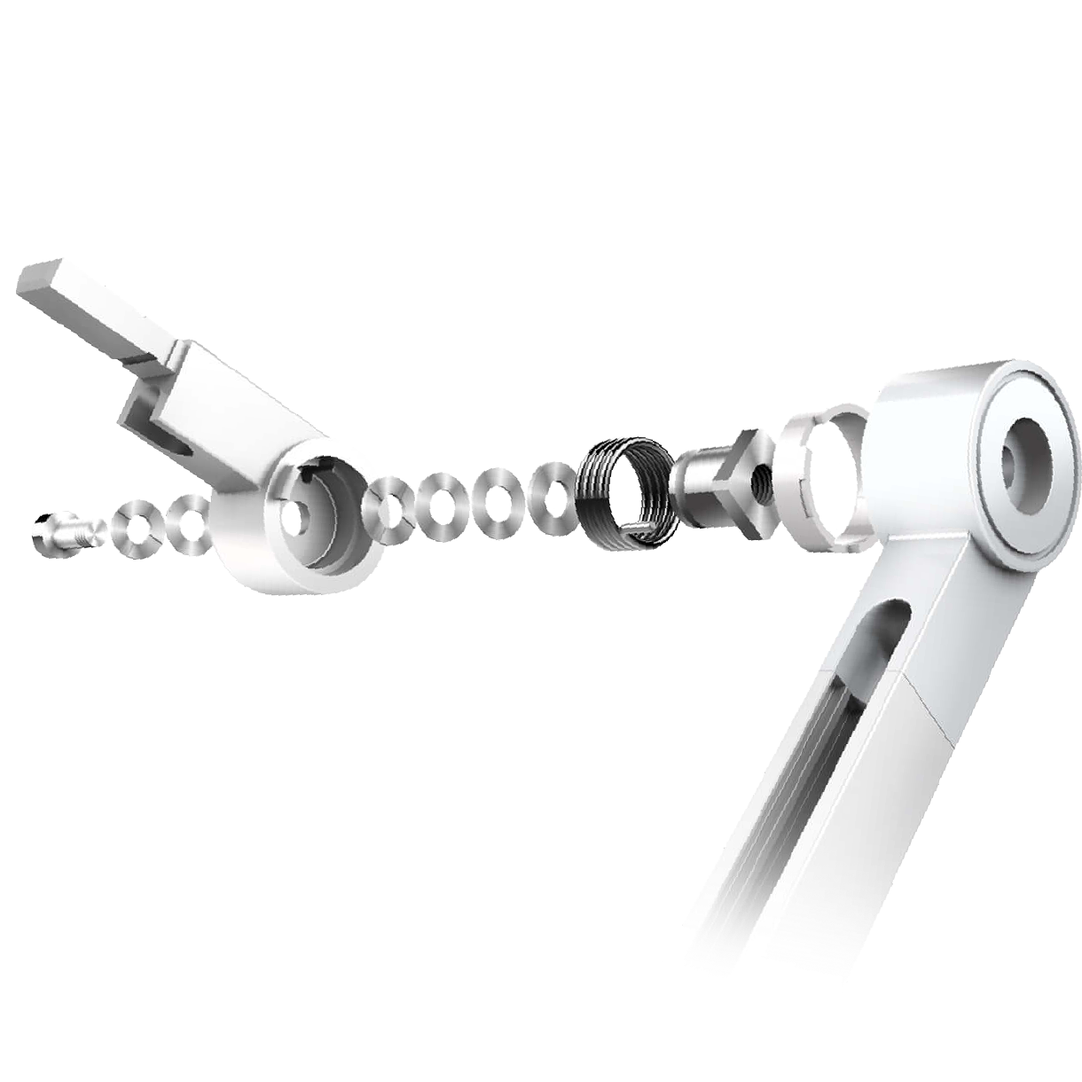  Patented ball-joint for easy adjustment
