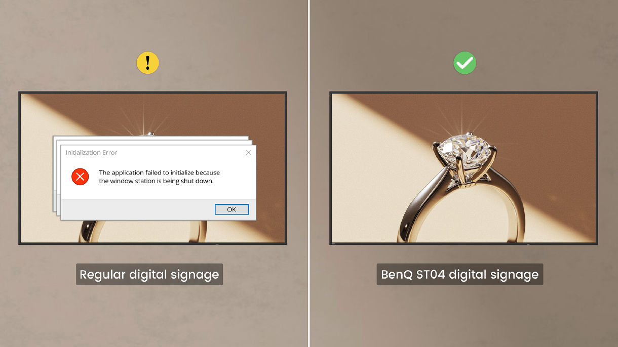 X-Sign keeps your content uninterrupted by message windows or system alerts, providing a seamless signage experience.