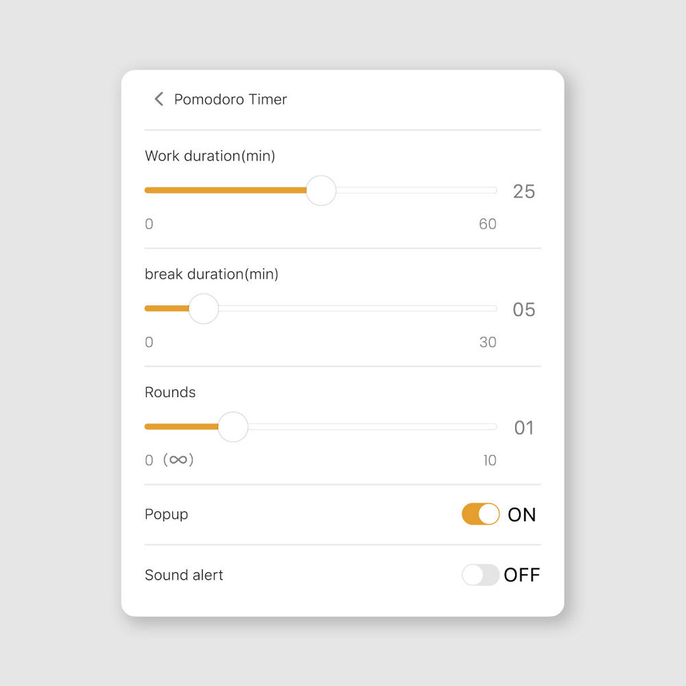 isplay Pilot 2 includes a special feature for your focus and efficiency: Pomodoro, followed by a 5-minute break.