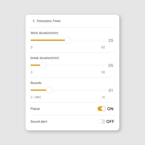 isplay Pilot 2 includes a special feature for your focus and efficiency: Pomodoro, followed by a 5-minute break. 
