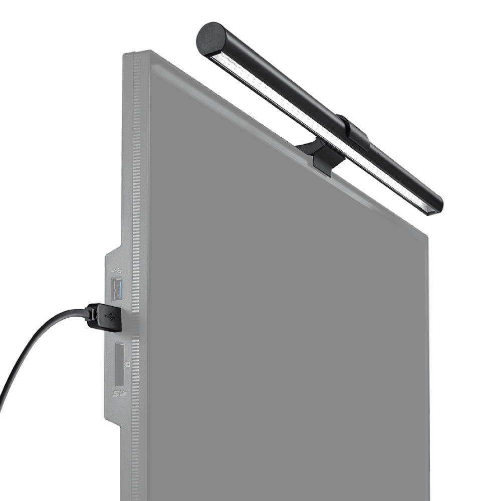 température de couleur ajustable BenQ lampe de bureau LED ScreenBar,capteur de lumière afin de donner un éclairage suffisant saccroche à lécran alimentée par USB 