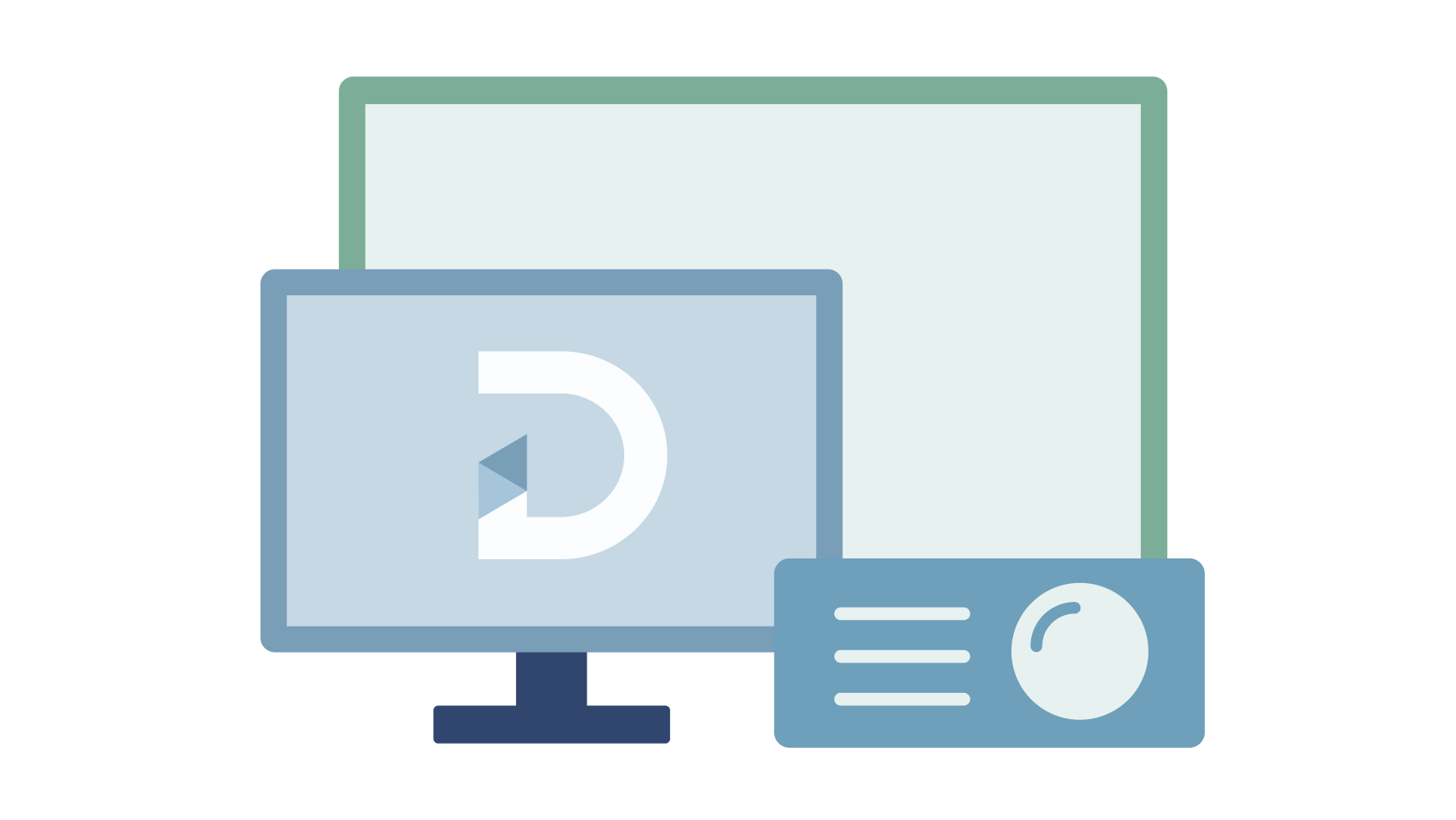 كمبيوتر محمول وشاشة عرض وبروجكتور