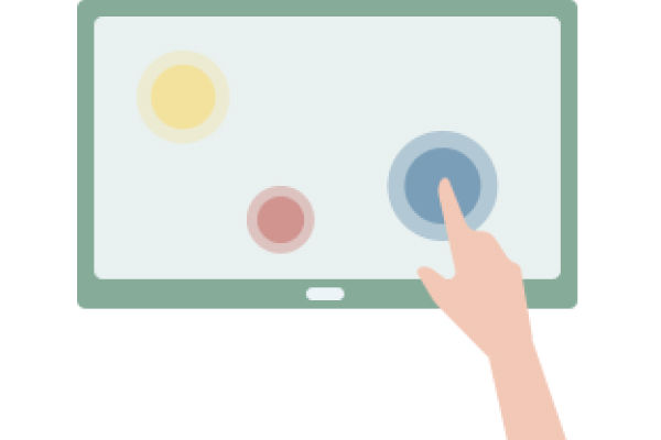 Student interacting with EZWrite 6 whiteboard software on BenQ Board display