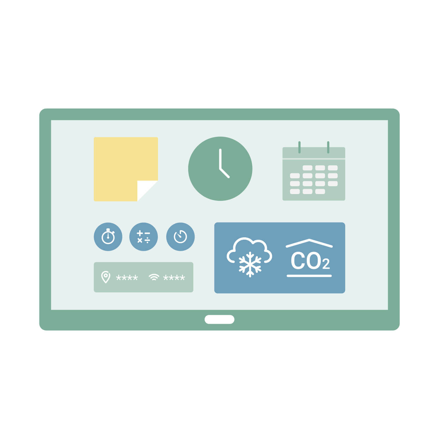 Widgets on a display