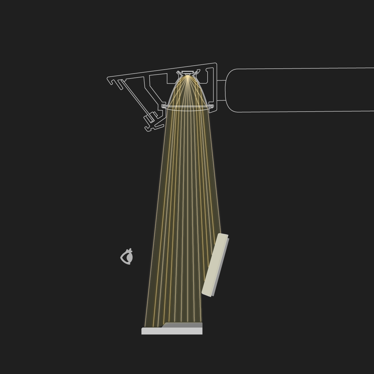 垂直琴譜也能均勻照亮，不留暗角