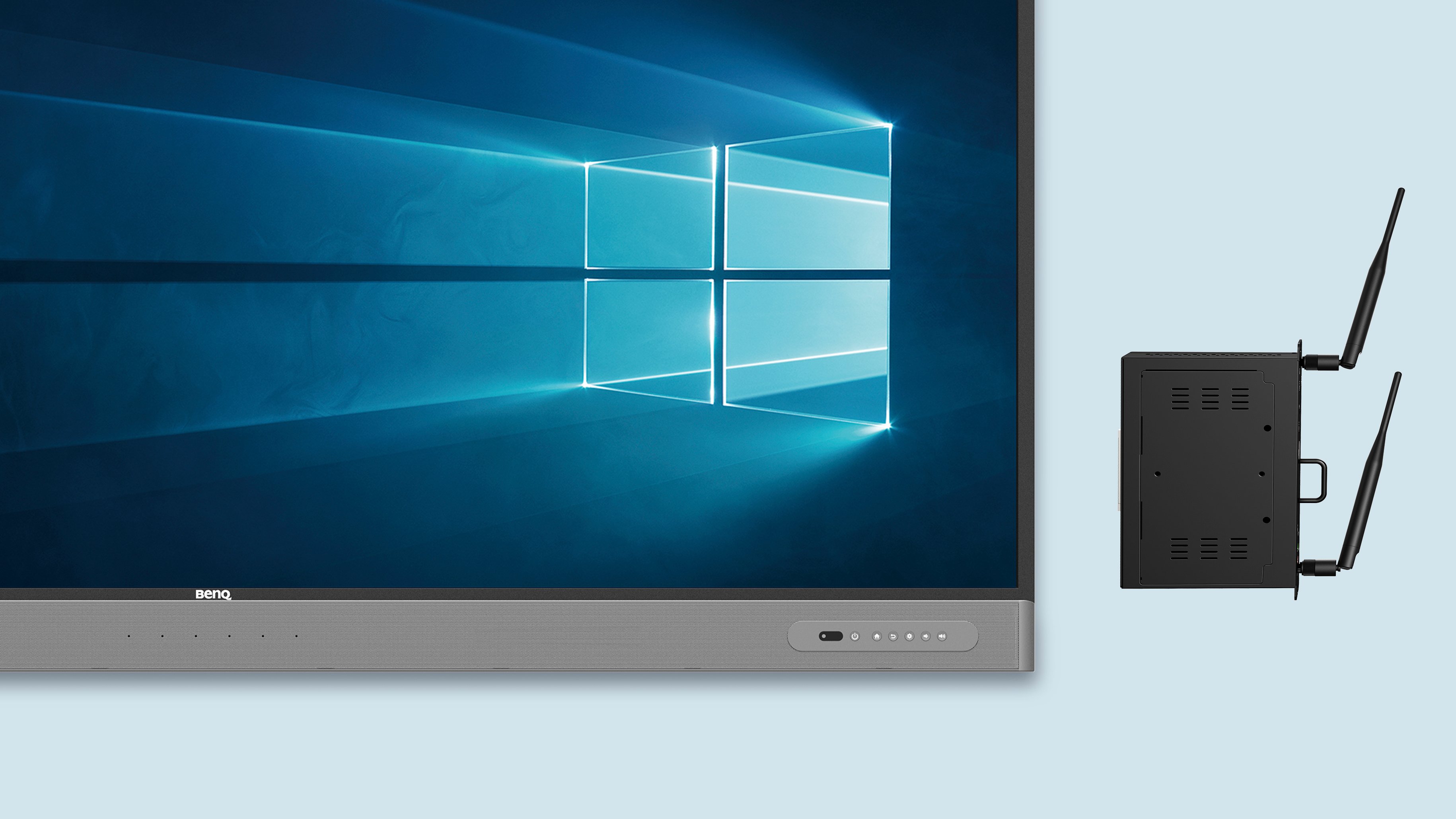 Run Windows with  slot-in PC to BenQ interactive display