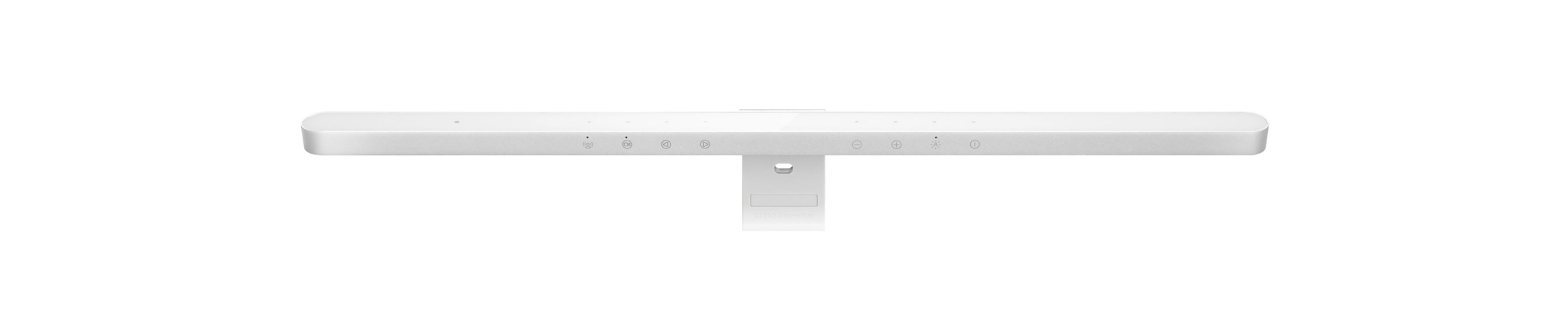 BenQ iScreenBar touch interface with intuitive controls for brightness, color temperature, and lighting modes.