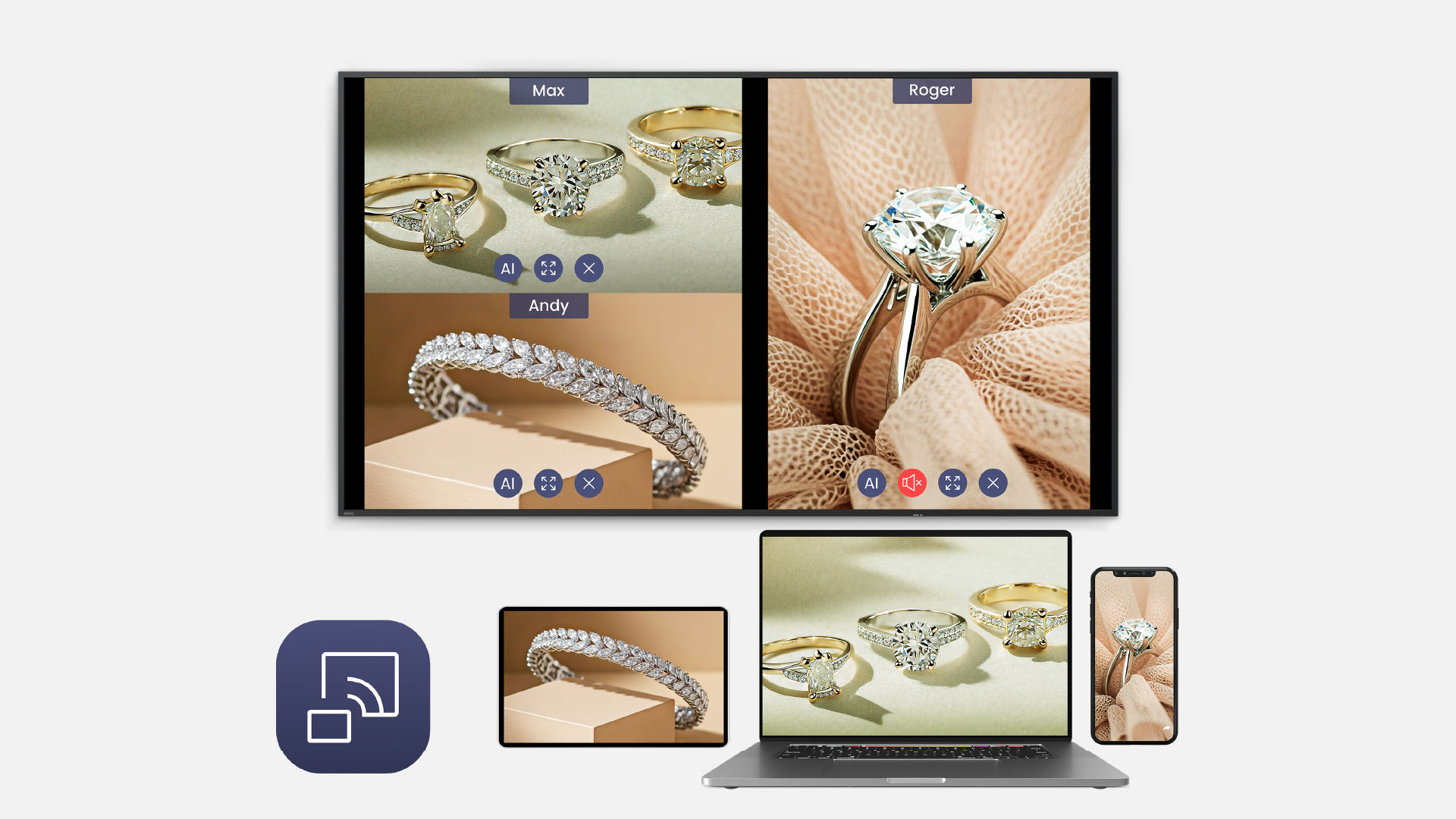 Effortlessly share content across devices with InstaShare 2. Compatible with Windows, Android, macOS, iOS, iPadOS, and ChromeOS, InstaShare 2 allows wireless casting and includes a built-in smart controller for seamless presentation control.