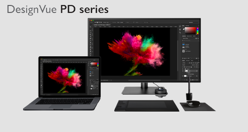 BenQ DesignVue Designer Monitors PD3200U, PD3220U, PD2700Q and PD2700U are crafted to suit the workflows of design professionals with 100% sRGB & Rec.709 to ensure consistency between idea & output, and built-in Thunderbolt also makes the monitor the best usb-c monitor.