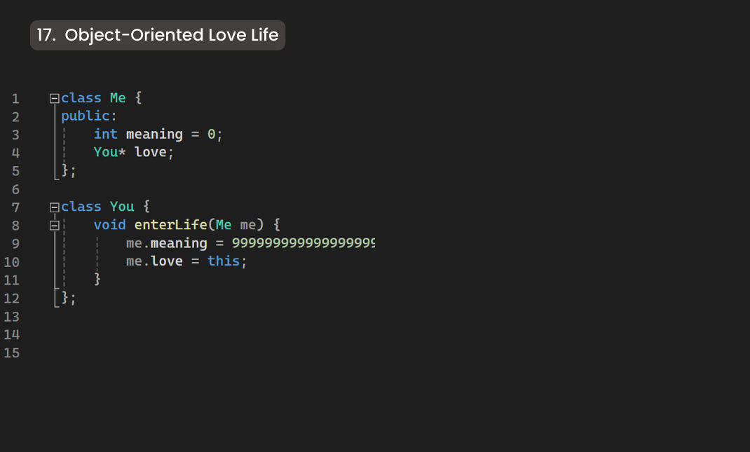 BenQ Coding Challenge-Object-Oriented Love Life in C++