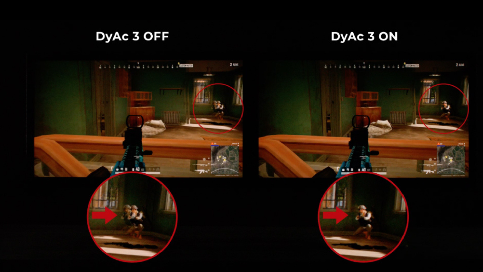 ZOWIE DyAc funtion , turn on and off  comparsion