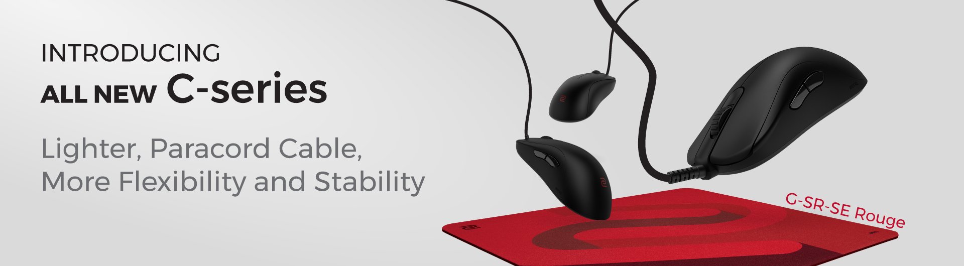 BenQ ZOWIE Australia NEW C Series Mice and G-SR-SE Rouge Mousepad