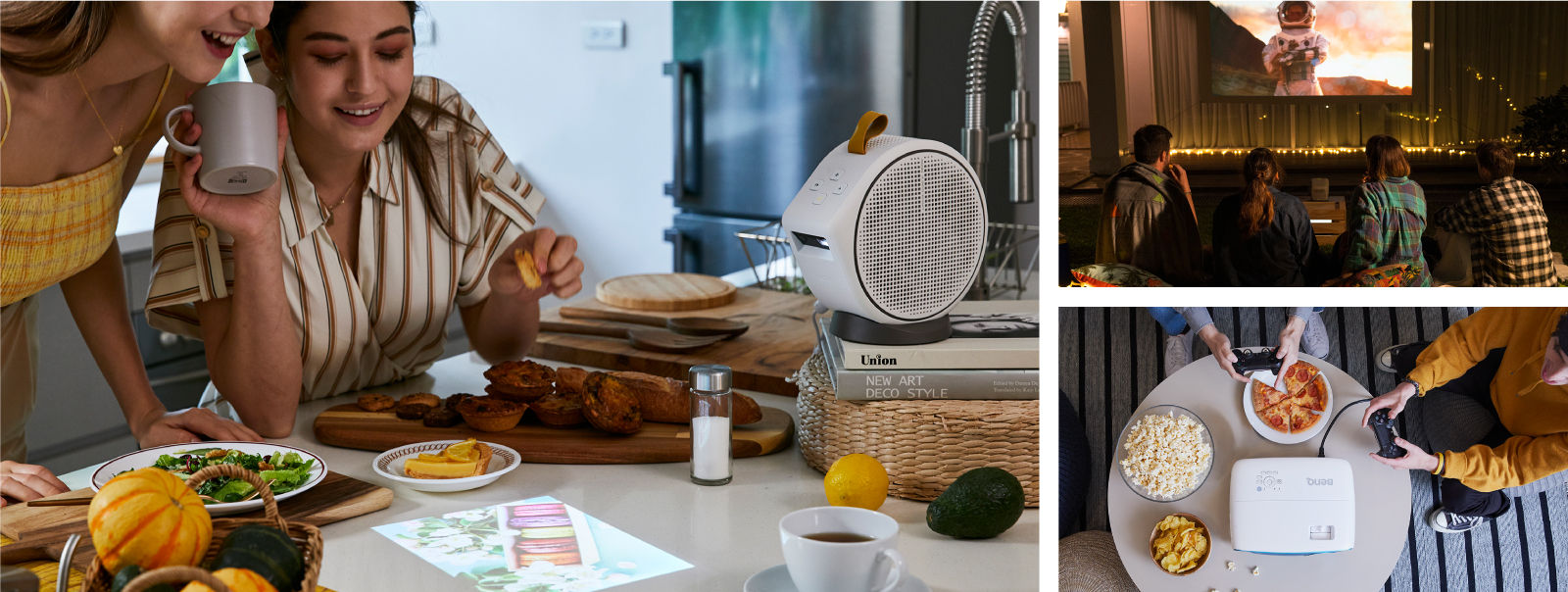 BenQ projector is chill-at-home essentials— Drinks, food . . . and action