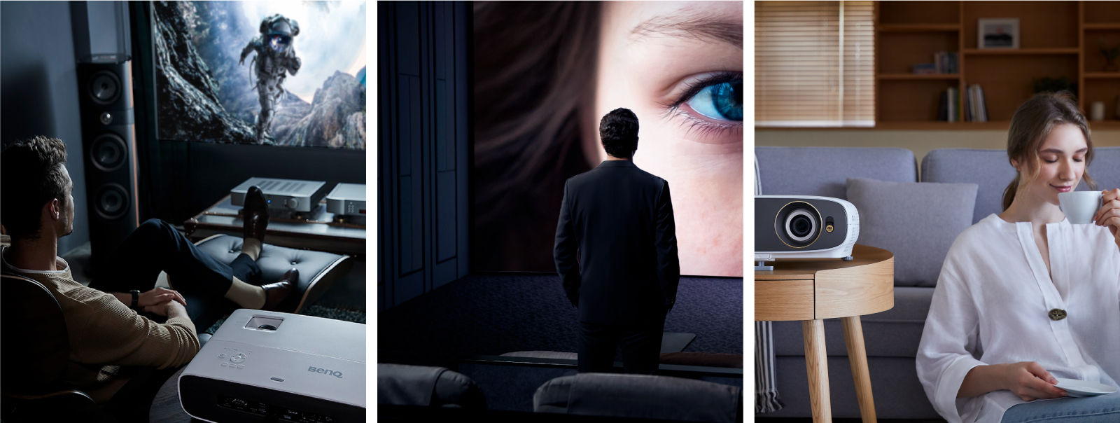 Just relax and kick back to enjoy the action-packed big screen with BenQ projector