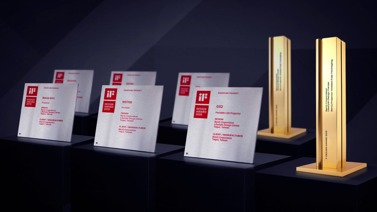 BenQ received design awards from around the world, such as iF, Red Dot, and G-Mark 