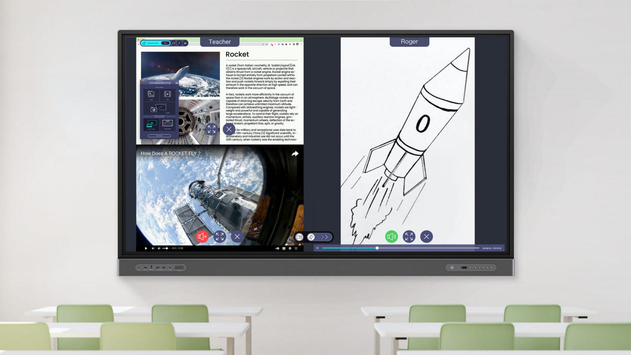 InstaShare 2 multiple screens shared on BenQ Board