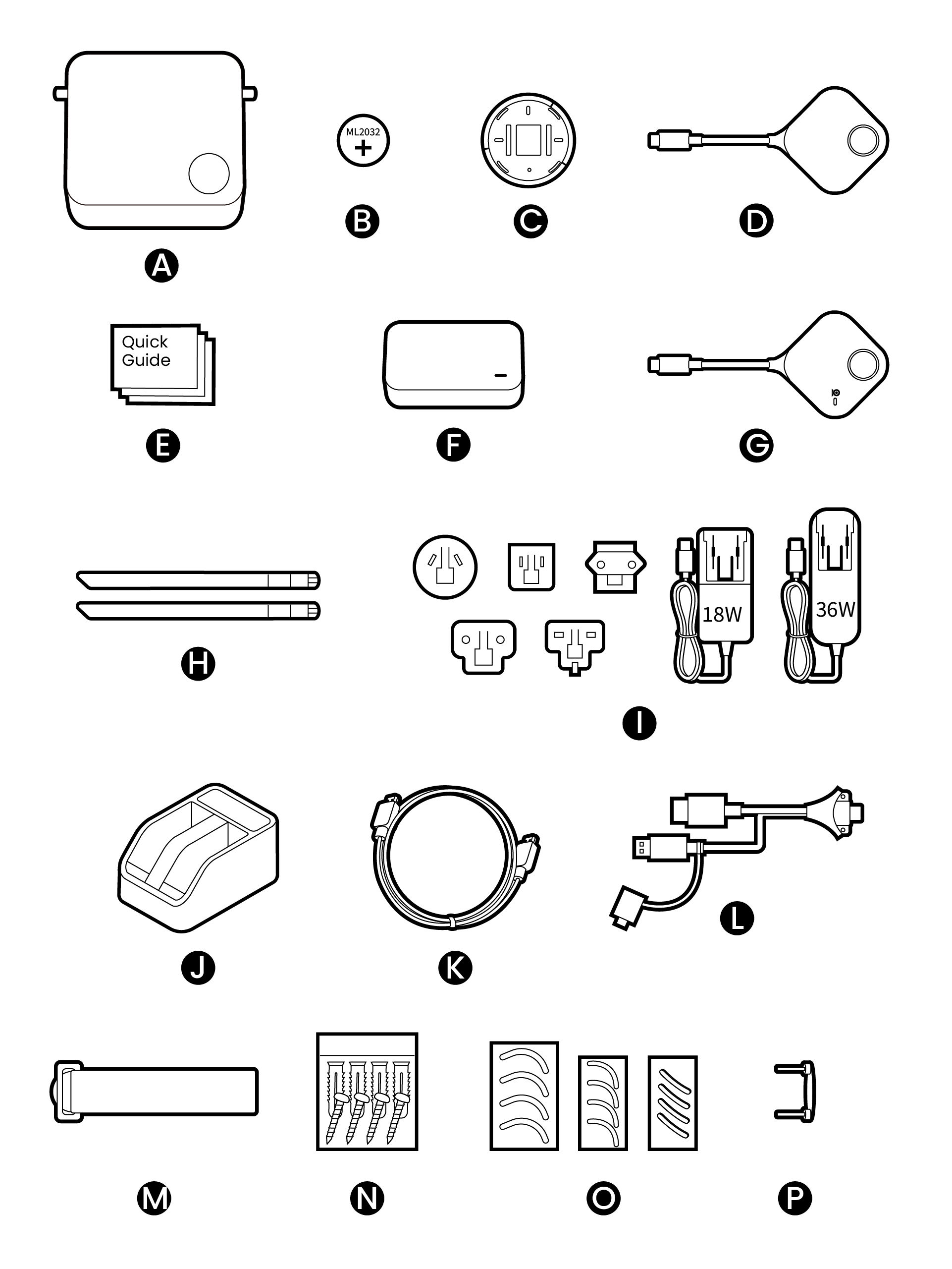 Illustration of package contents