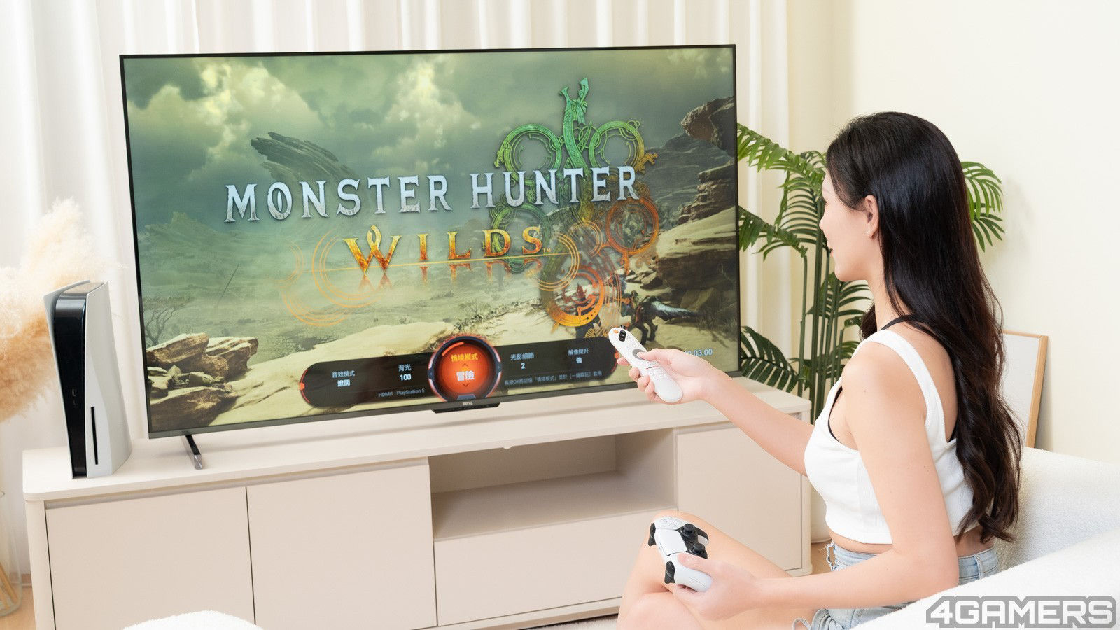 透過搖控器可啟動 GAMEZONE 2.0 遊戲相關功能，進一步優化遊戲畫面、聲音體驗。