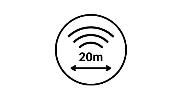 最高20公尺的無線距離