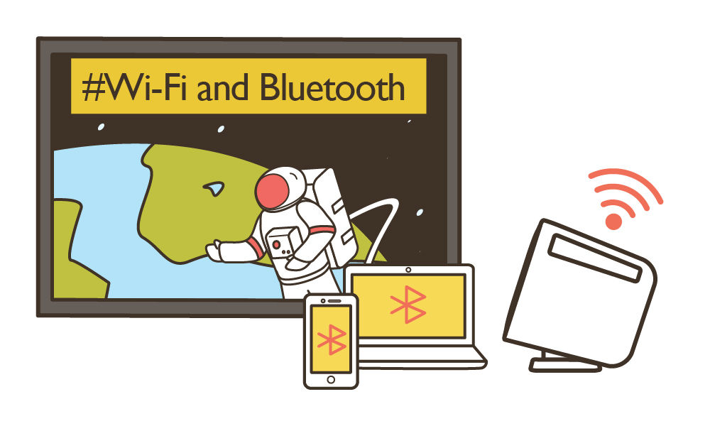 infographic of how to choose the right portable projector: wifi and bluetooth connectivity