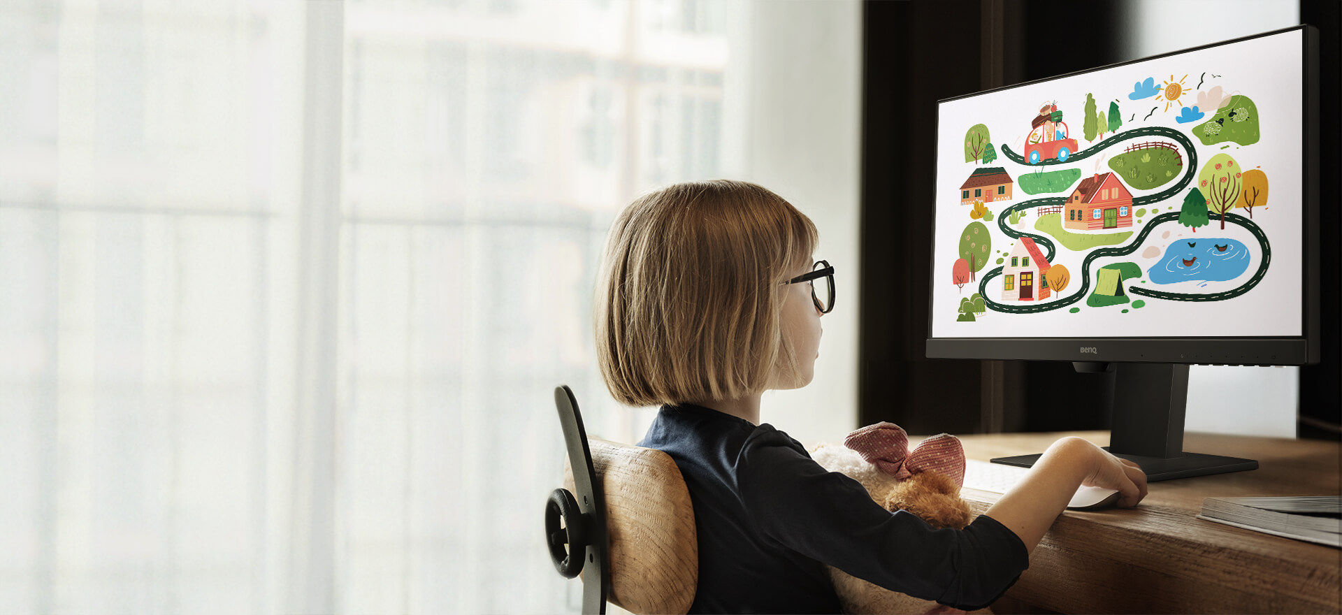 Benq GW2785TC eye-care monitor is good for remote learning. 