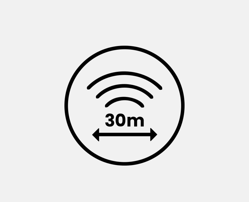 最遠30公尺的穩定傳輸