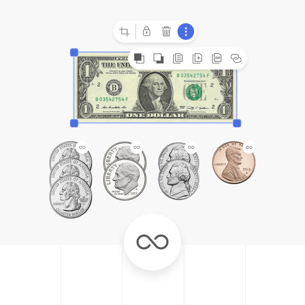 Infinitely copy objects to save time and create new kinds of counting activities. 