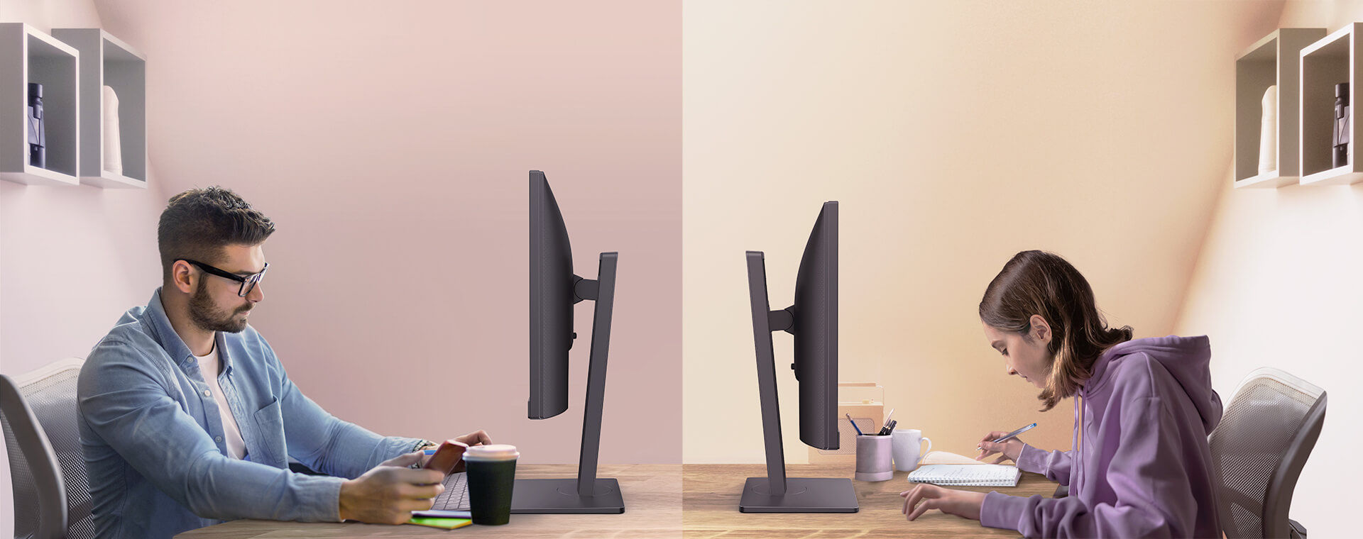 Benq GW2785TC eye-care monitor has full-range ergonomic adjustments. 