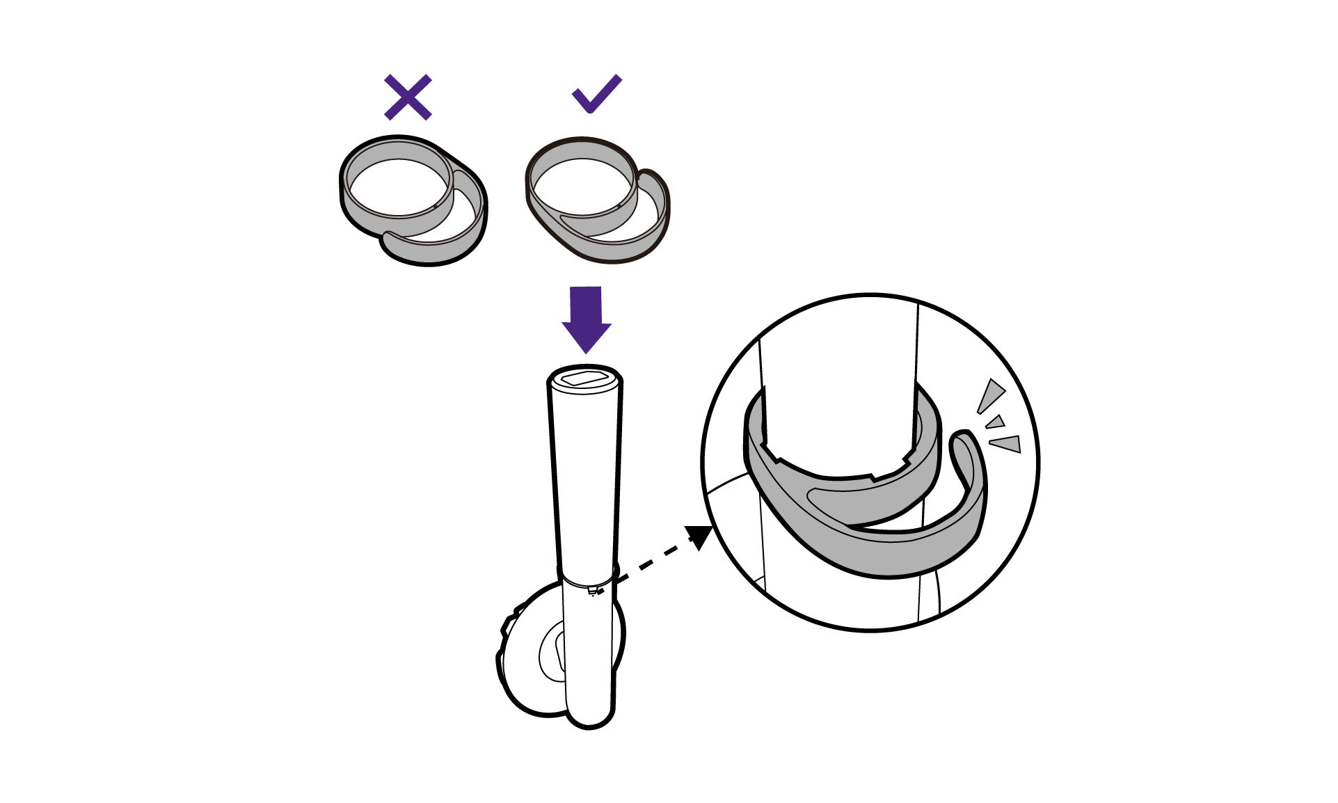 Attach the cable holder to the monitor stand.