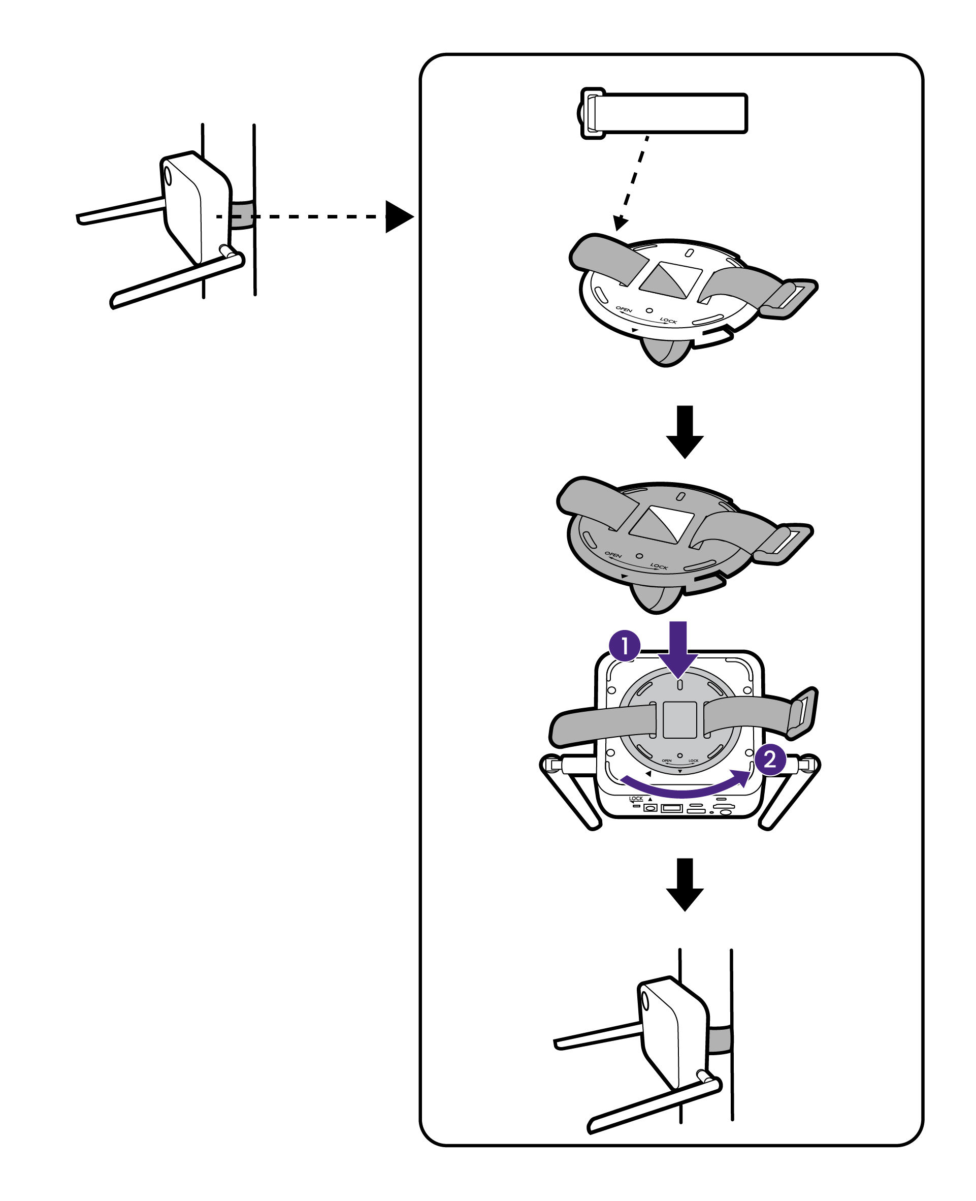 Option B: Pole mount