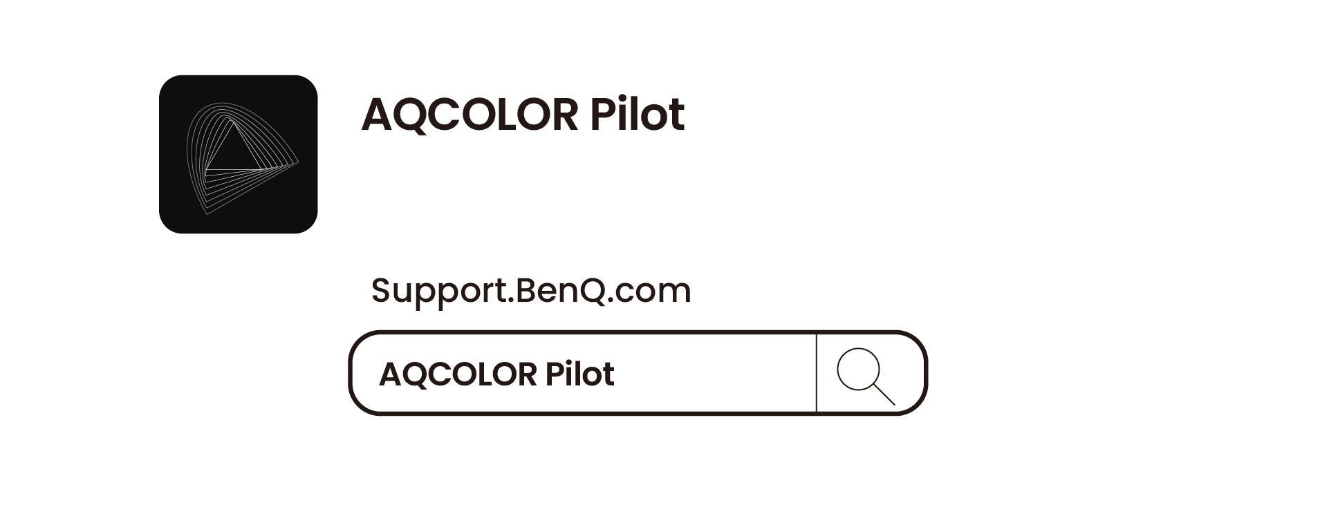 Download and install the software AQCOLOR Pilot from BenQ website to the computer.
