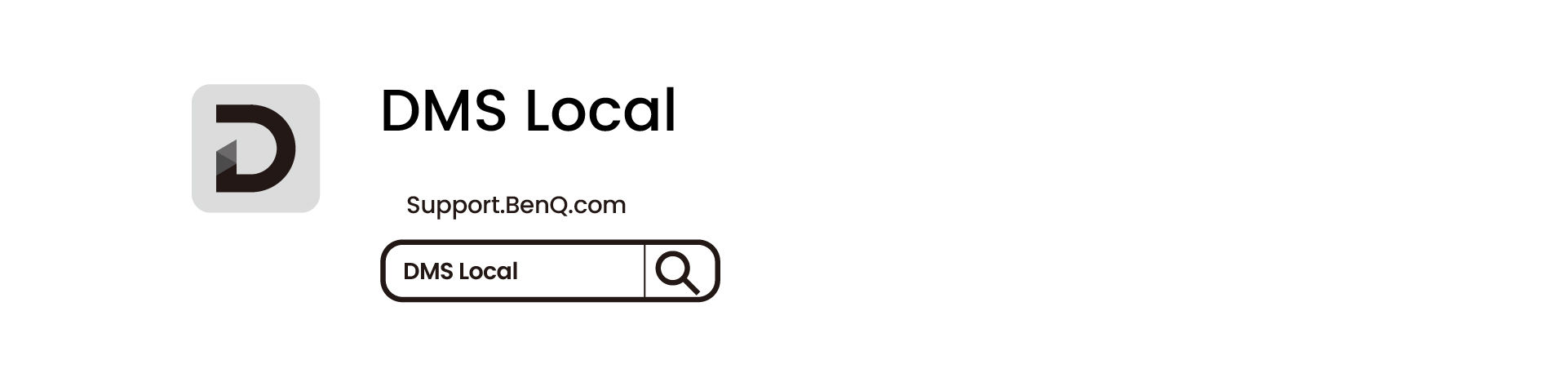 Download and install the software DMS Local from BenQ website to the computer.