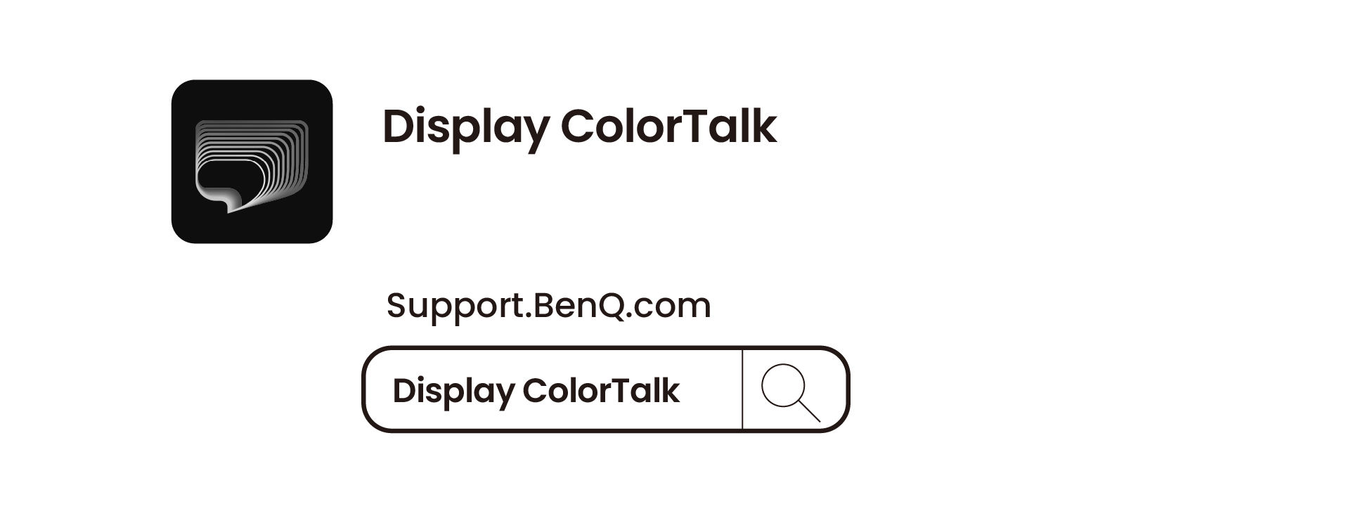 Download and install the software Display ColorTalk from BenQ website to the computer.