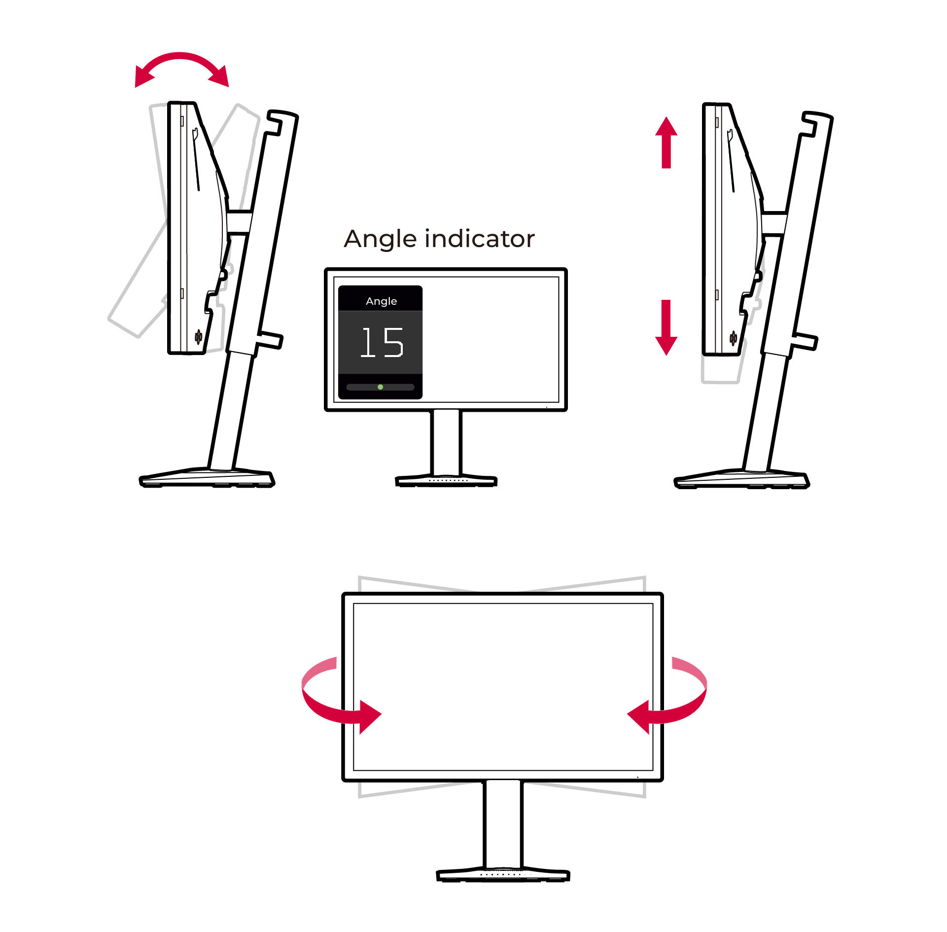 Adjust the viewing angle.