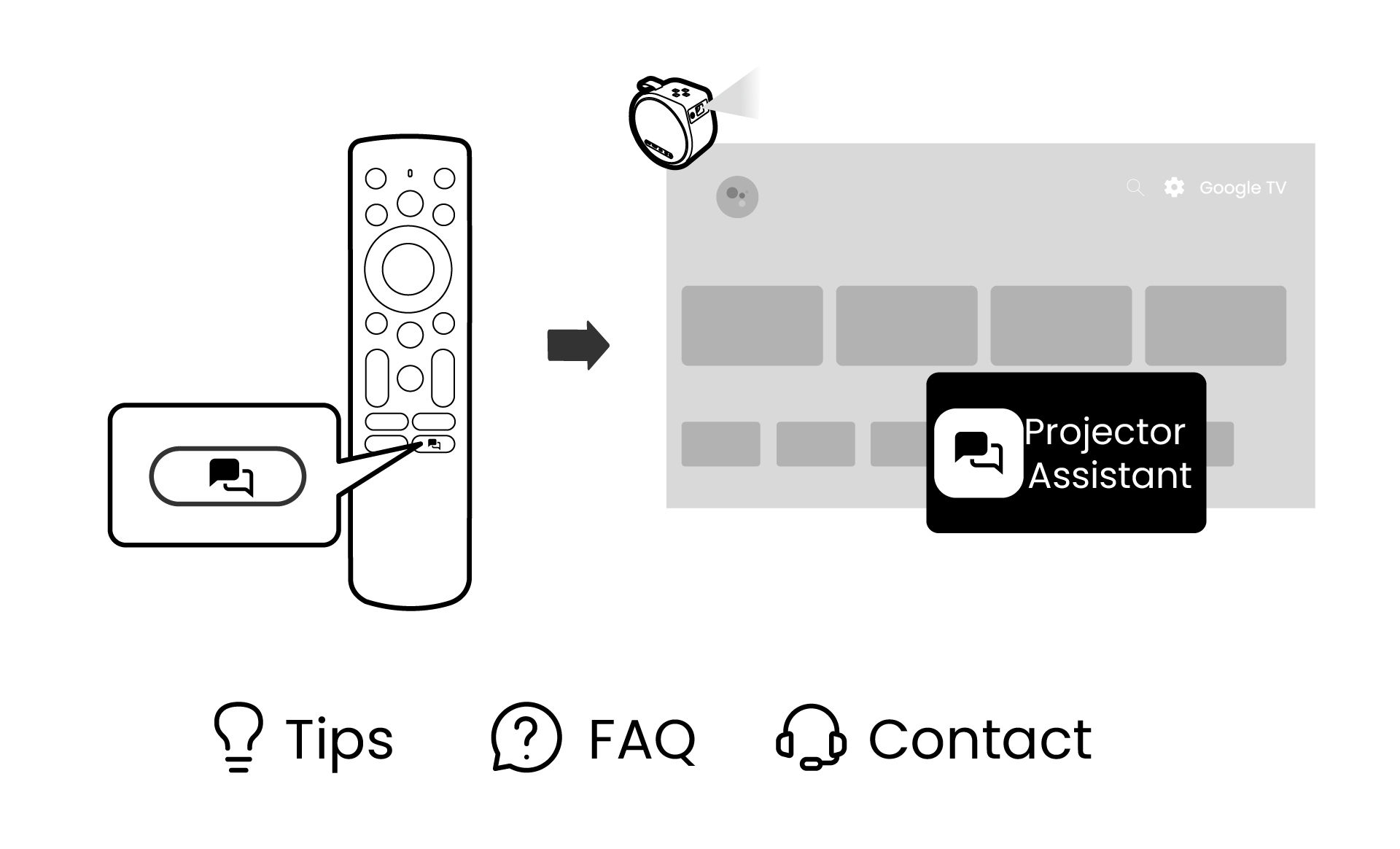 Launch BenQ Projector Assistant app on your projector.