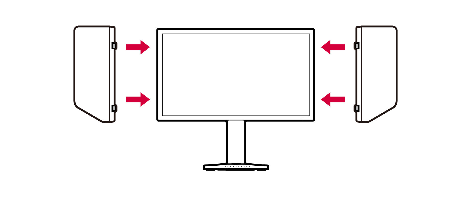 Attach the Shields to the monitor.